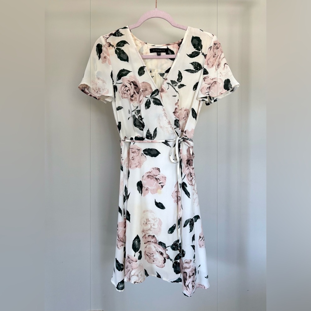 Dynamite Cream Floral Mini Dress